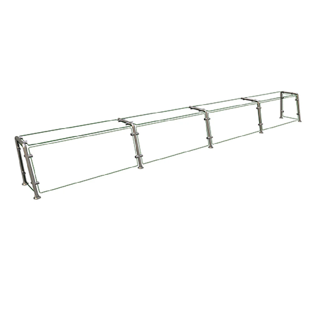 Hatco EP22-14412 144 Inch Full Service Sneeze Guard Stainless Steel with Glass Hatco EP22-14412 144 Inch Full Service Sneeze Guard Stainless Steel with Glass