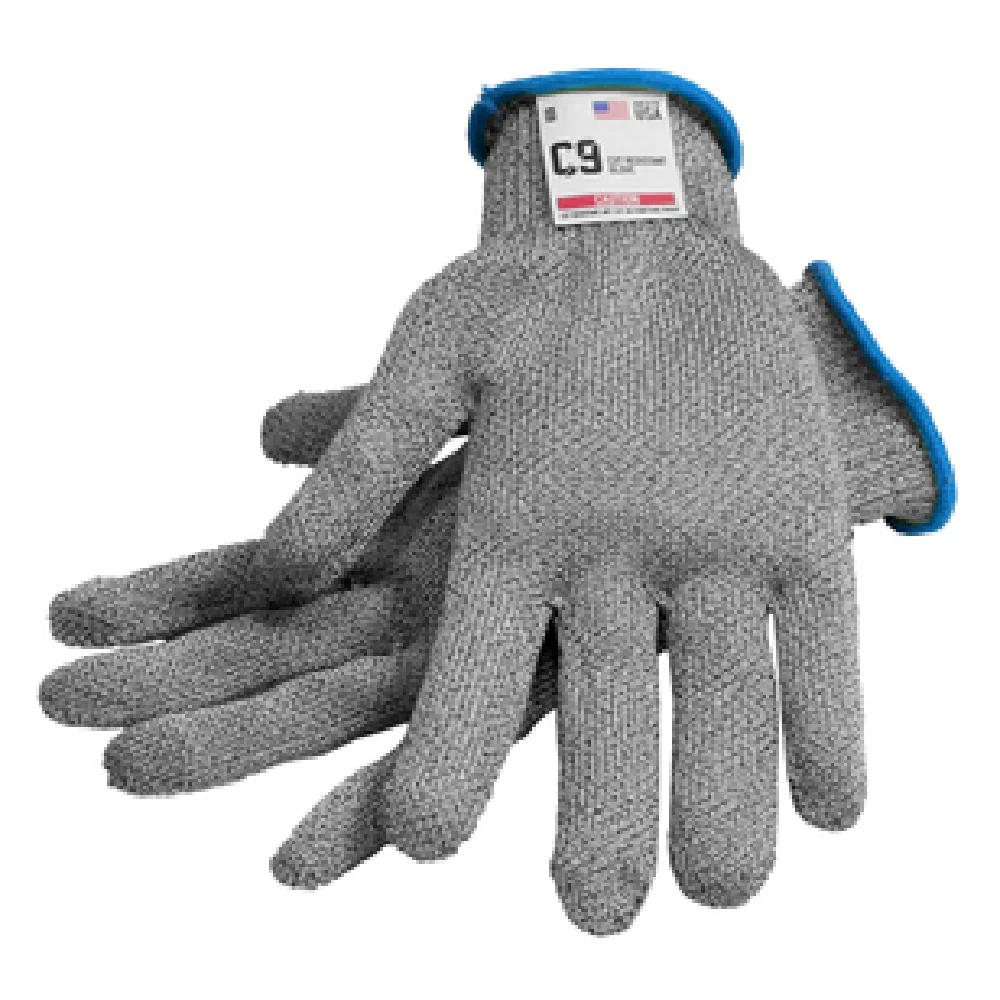 Alfa 3025 Large Whizard Safety Glove Stainless Steel Aramid Fiber Blue Cuff