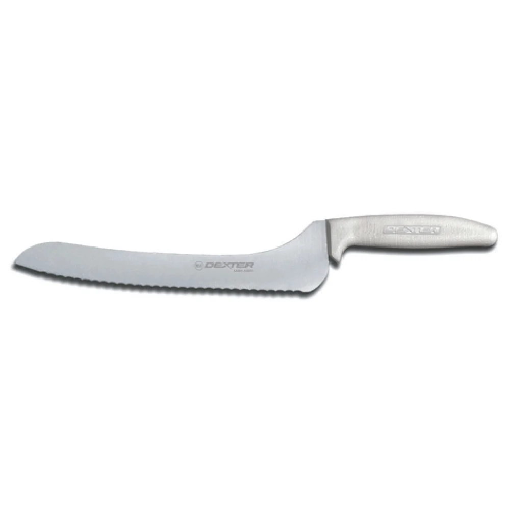 Dexter Russell S163-9SCG-PCP 9 Inch Scalloped Edge Sandwich Knife Green Polypropylene