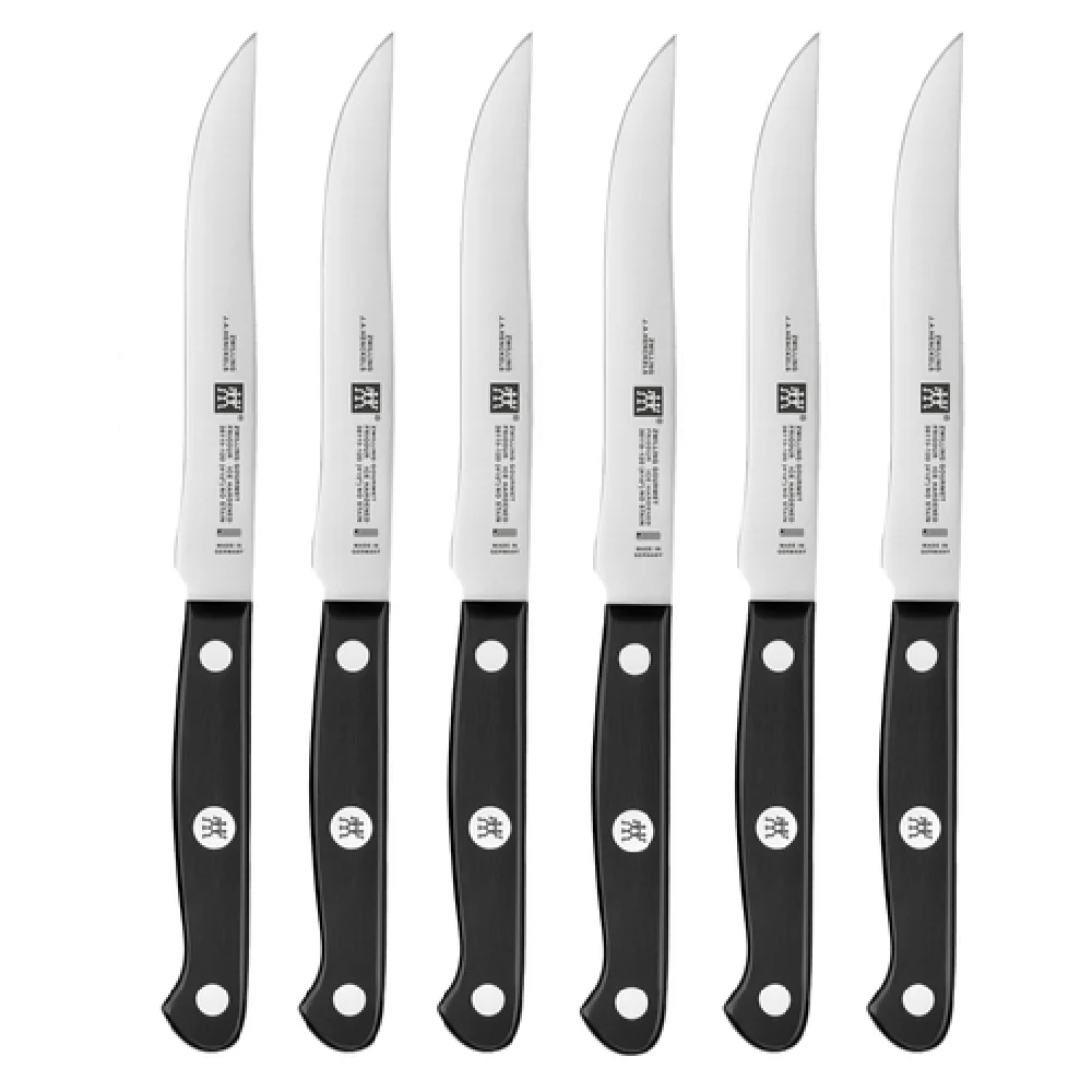 Zwilling 39123-006 5 Inch Blade 11 Inch Overall Steak Knife Set High Carbon Stainless Steel with Ergonomic Handle