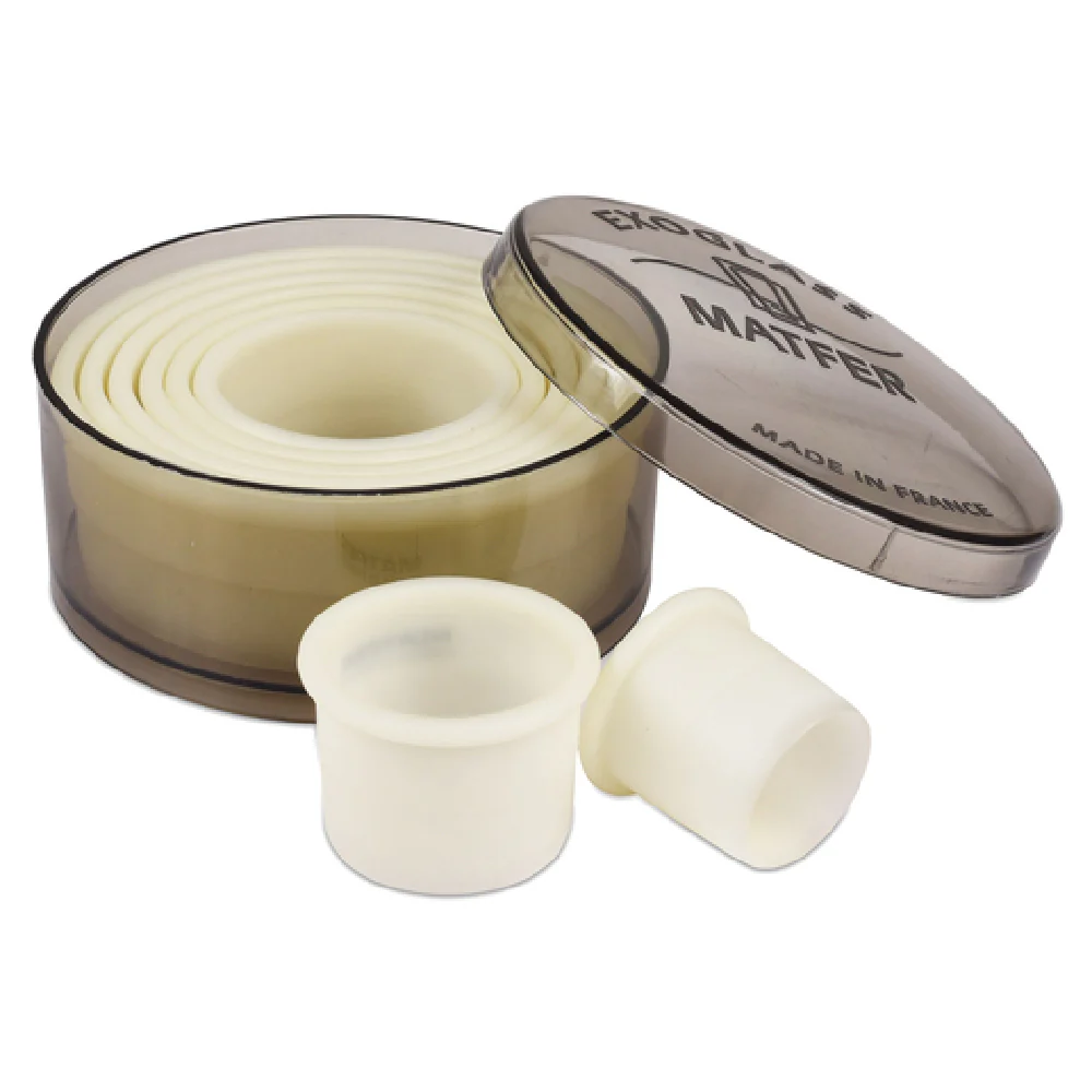 JB Prince T234 8 1-3/8 Inch Round Dough/Cookie Cutters Plastic White Set JB Prince T234 8 1-3/8 Inch Round Dough/Cookie Cutters Plastic White Set