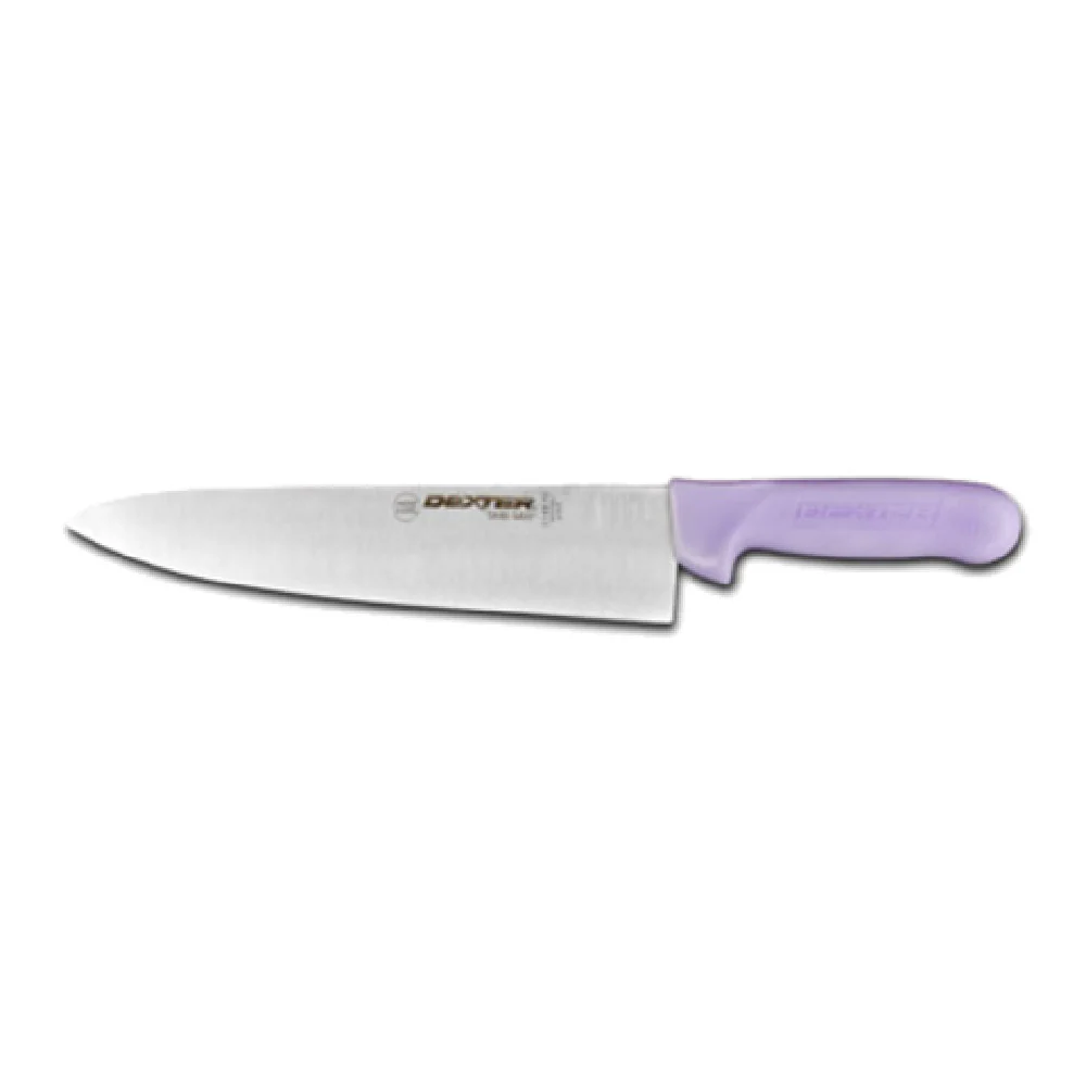Dexter Russell 12443P 8 Inch High Carbon Stainless Steel Knife with Purple Handle