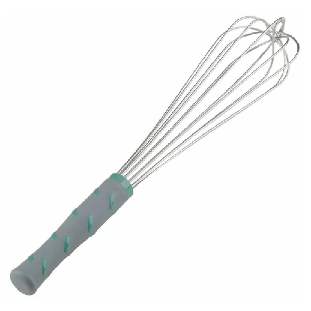 Vollrath 47094 18 Inch Long One-Piece French Whip Aqua Nylon Handle Stainless Steel