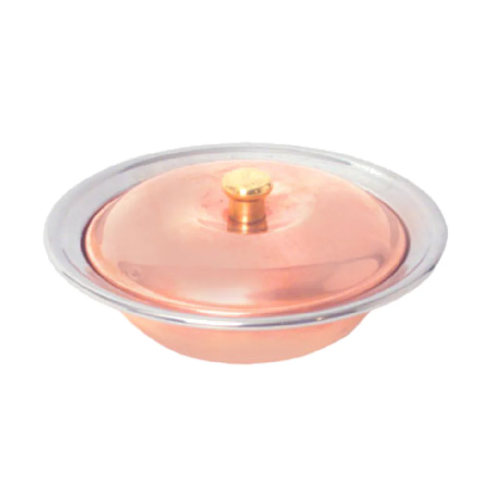 Town 25264 6-3/4 Inch Casserole Dish with Cover Copper Plated and Stainless Steel