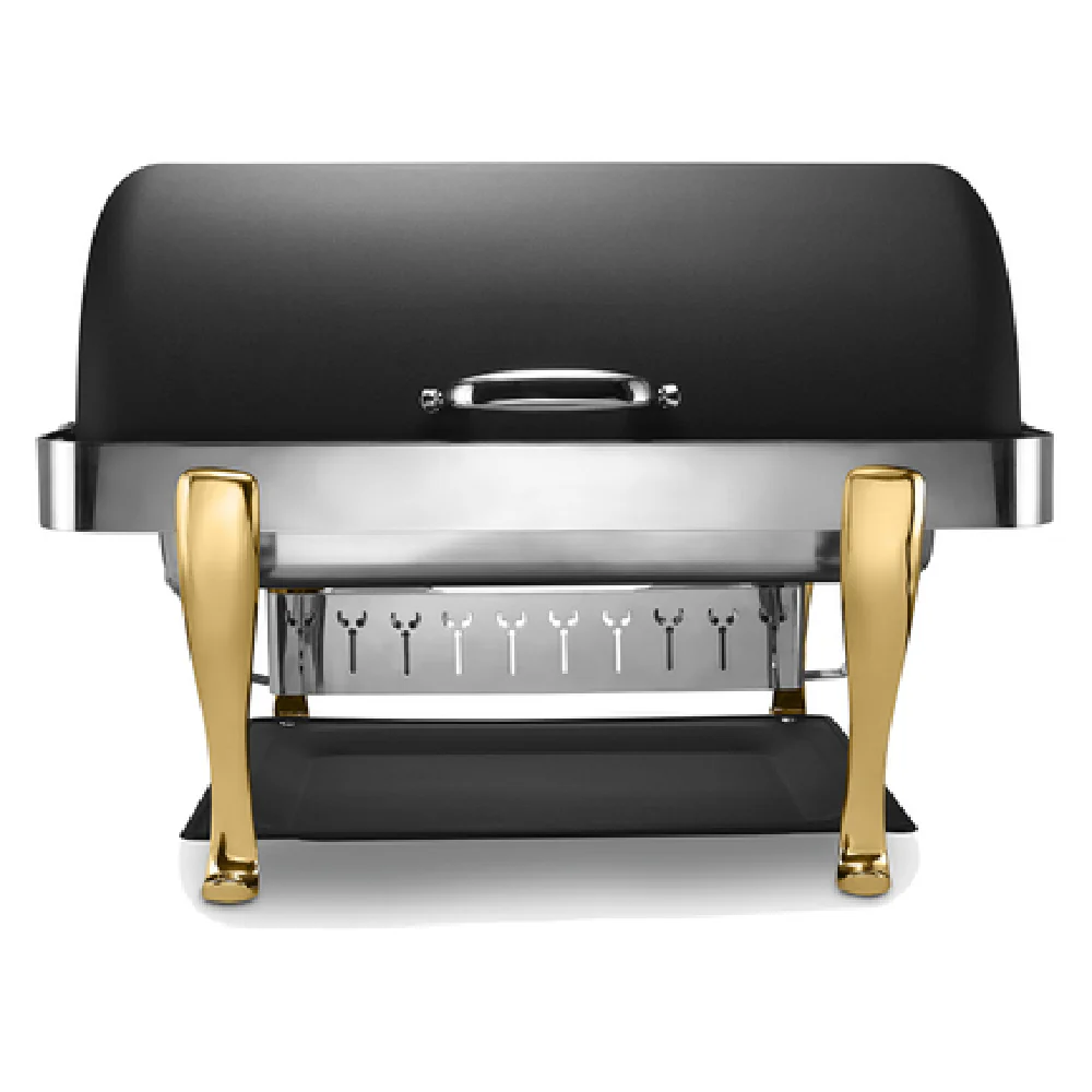 Bon Chef 19040-NERO 2 Gallon Elite Chafer with Dripless Water Pan Stainless Steel Black Nero Finish Bon Chef 19040-NERO 2 Gallon Elite Chafer with Dripless Water Pan Stainless Steel Black Nero Finish