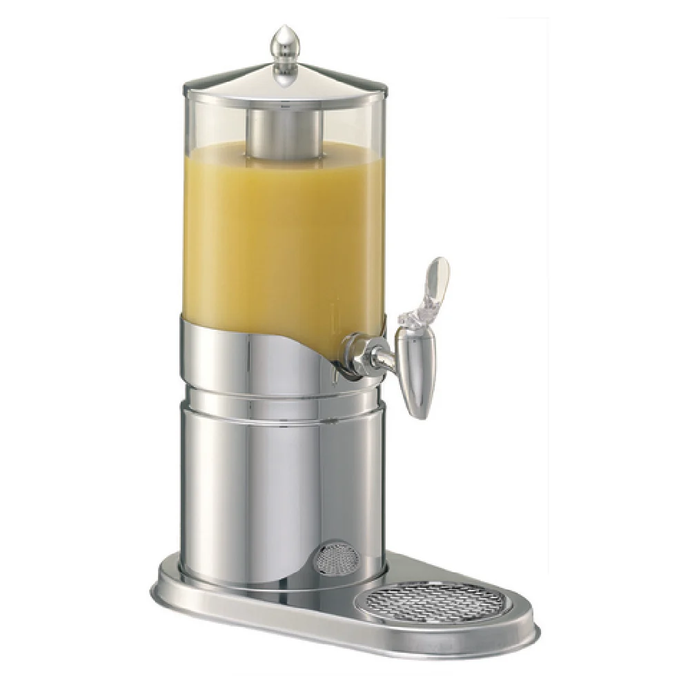 GET Enterprises ESC025E 2.6 Qt Juice Dispenser Non-Insulated Stainless Steel with Drip Tray