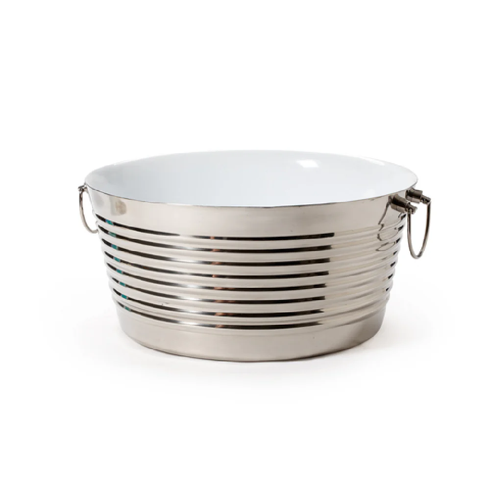 GET Enterprises BT-1919-SS/W 19 Inch Diameter Beverage Tub 7 Gallon Stainless Steel with Handles GET Enterprises BT-1919-SS/W 19 Inch Diameter Beverage Tub 7 Gallon Stainless Steel with Handles