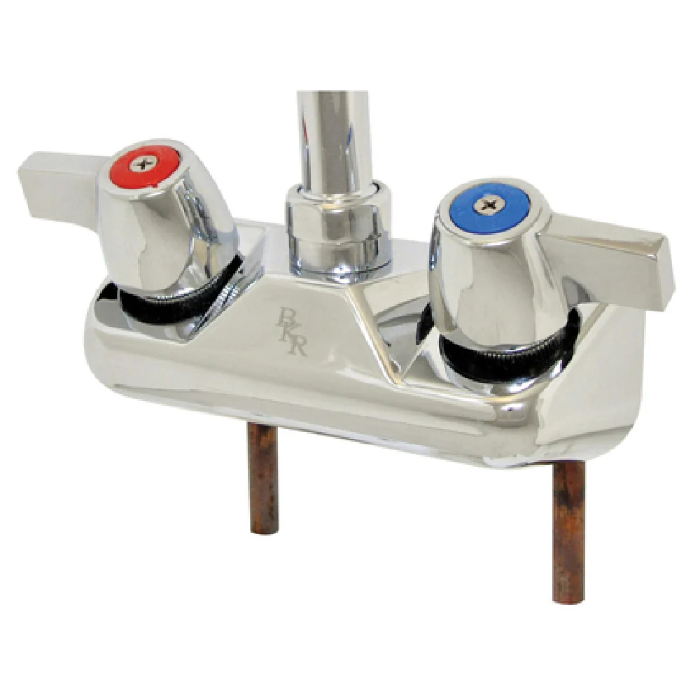 BK Resources BKF-W2-XX-G Faucet Body 4 Inch Centers Shallow Splash Mounted Lead Free Polished Nickel Chrome Finish BK Resources BKF-W2-XX-G Faucet Body 4 Inch Centers Shallow Splash Mounted Lead Free Polished Nickel Chrome Finish