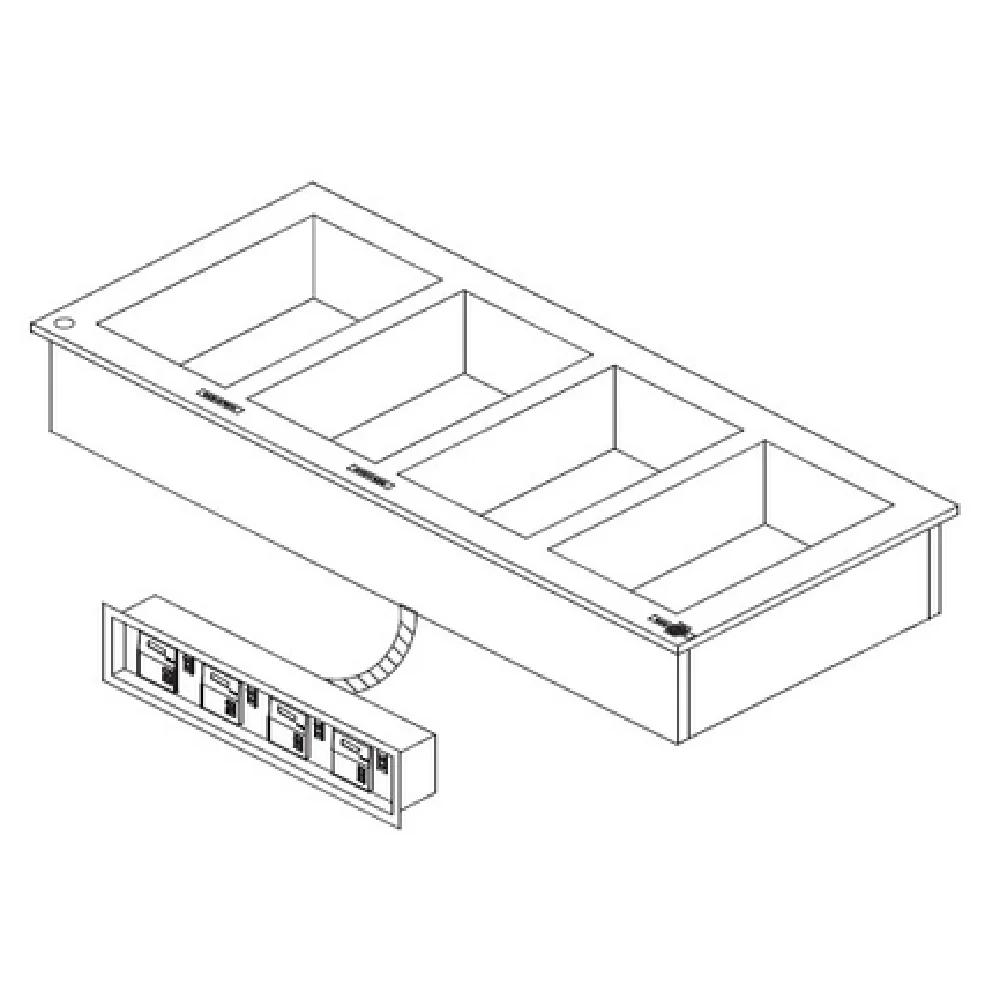 Delfield N8787-DESP_208/60/1 87 Inch Drop-In Hot Food Well Unit Electric Individual Pans Delfield N8787-DESP_208/60/1 87 Inch Drop-In Hot Food Well Unit Electric Individual Pans