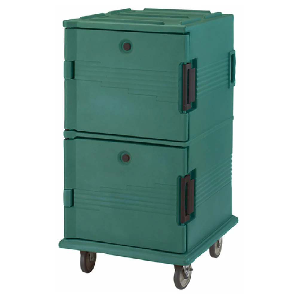 Cambro UPC1600SP519 29 Inch Enclosed Food Pan Carrier with Mobility Green Polyethylene Cambro UPC1600SP519 29 Inch Enclosed Food Pan Carrier with Mobility Green Polyethylene