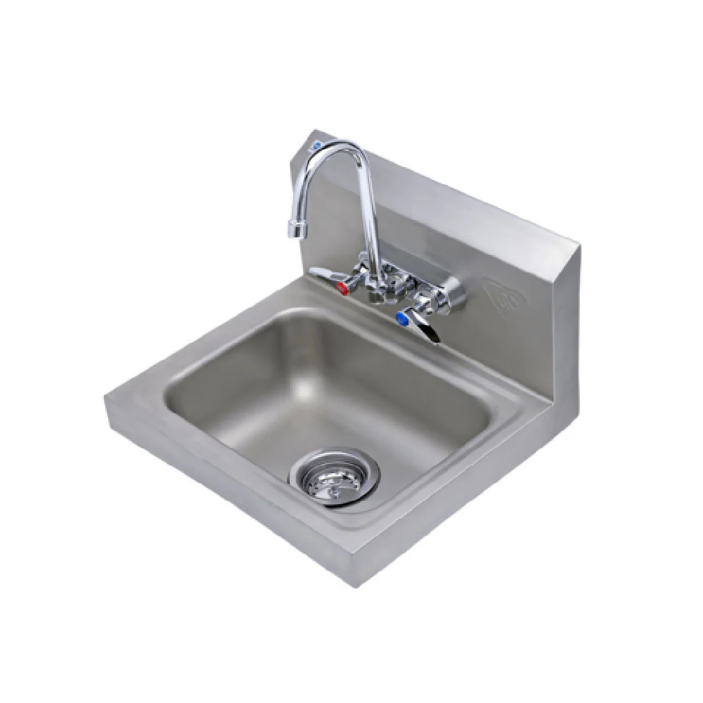 T&S Brass B-1146-02A-CR-4W Hand Sink Stainless Steel With 4