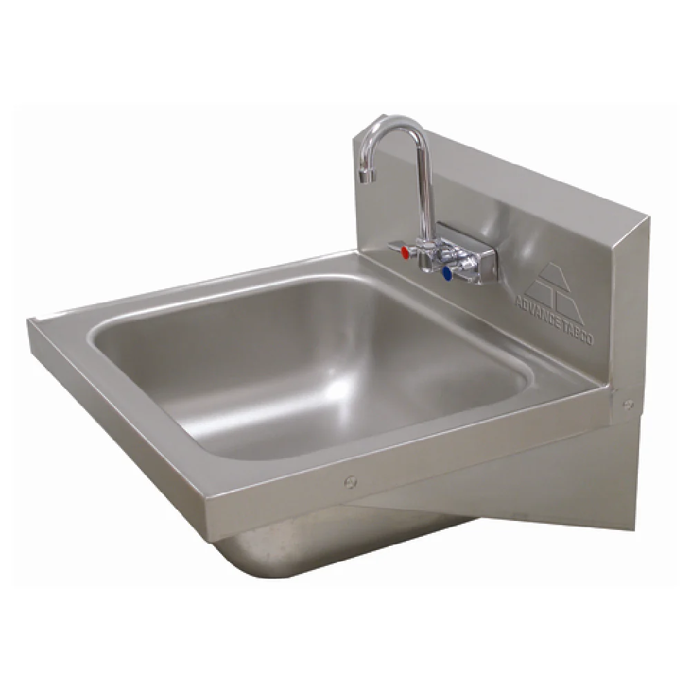 Advance Tabco 7-PS-45 20 Inch Hand Sink with Gooseneck Faucet Stainless Steel Advance Tabco 7-PS-45 20 Inch Hand Sink with Gooseneck Faucet Stainless Steel