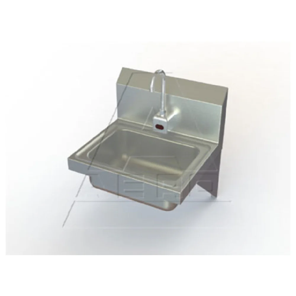 AERO Manufacturing HSFE 14 Inch Wall Mounted Hand Sink Stainless Steel with Faucet AERO Manufacturing HSFE 14 Inch Wall Mounted Hand Sink Stainless Steel with Faucet