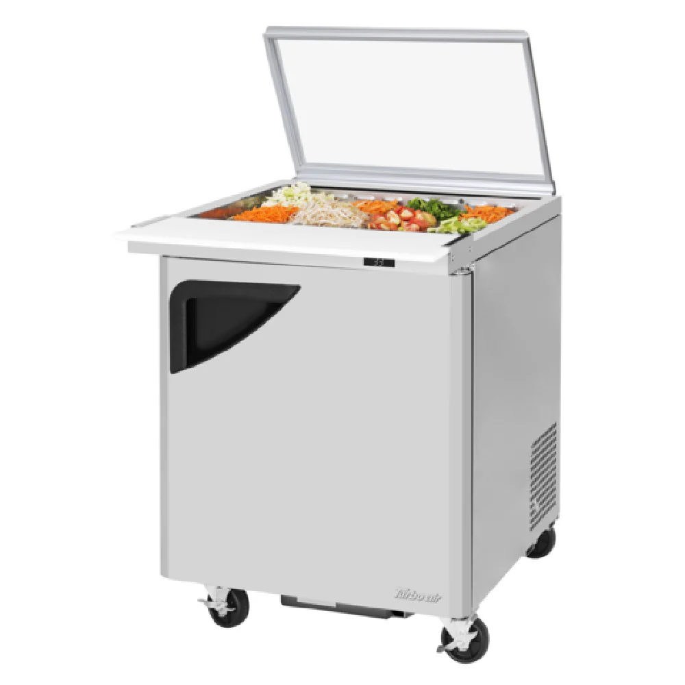 Turbo Air TST-28SD-12-N-GL 28 Inch Super Deluxe Sandwich Salad Unit with Glass Lid