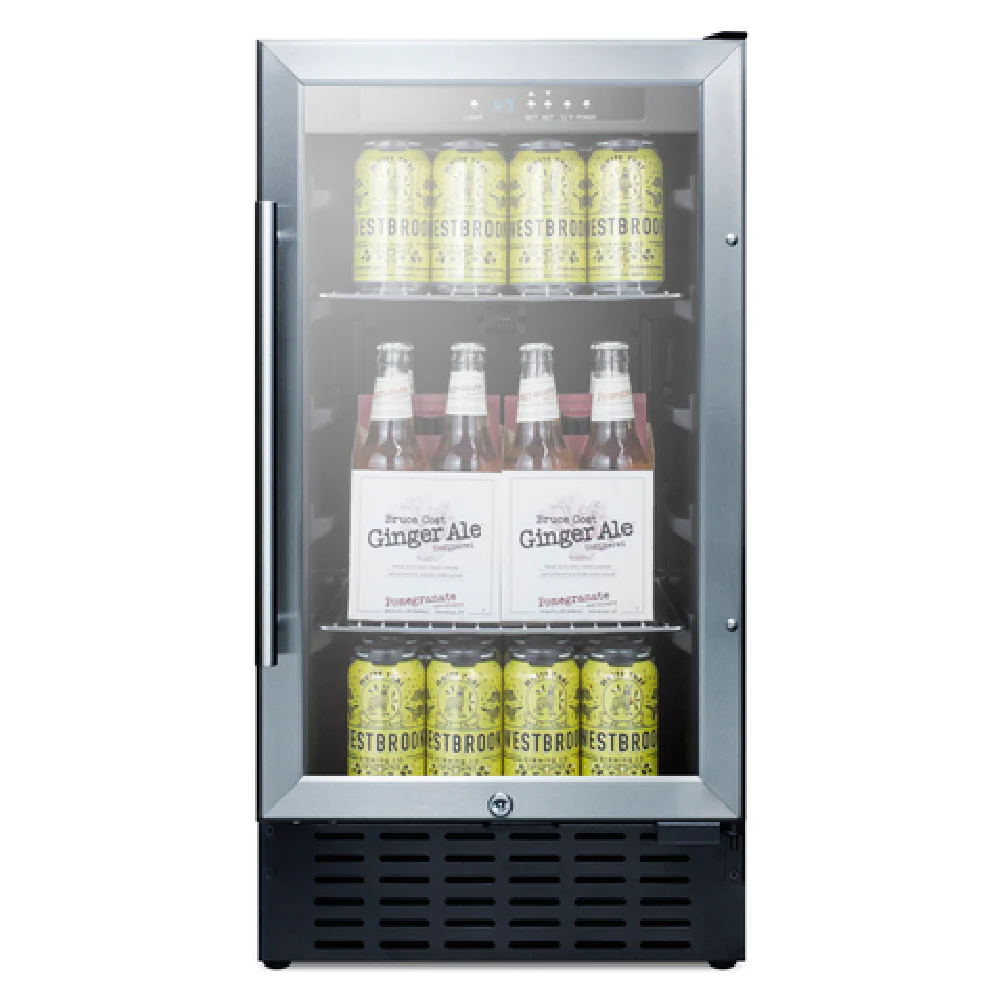 Summit SCR1841BCSS 18 Inch Built-in or Freestanding Beverage Center Stainless Steel Summit SCR1841BCSS 18 Inch Built-in or Freestanding Beverage Center Stainless Steel