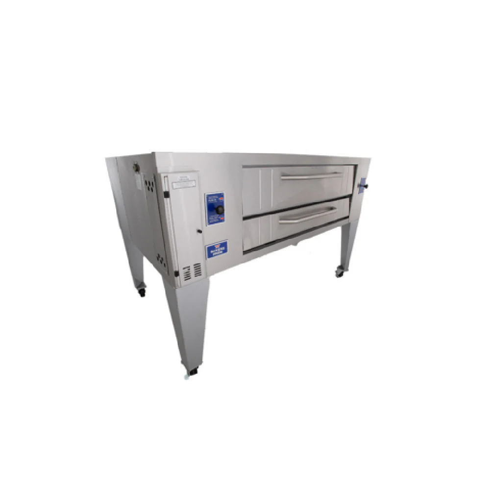 Bakers Pride Y-800BL_NAT 66 Inch Gas Deck-Type Pizza Bake Oven Brick Lined 120000 BTU