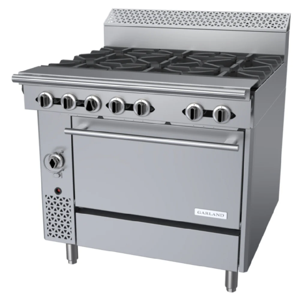 Garland C36-6C 36 Inch Heavy Duty Gas Range with Convection Oven 6 Burners 35000 BTU Garland C36-6C 36 Inch Heavy Duty Gas Range with Convection Oven 6 Burners 35000 BTU
