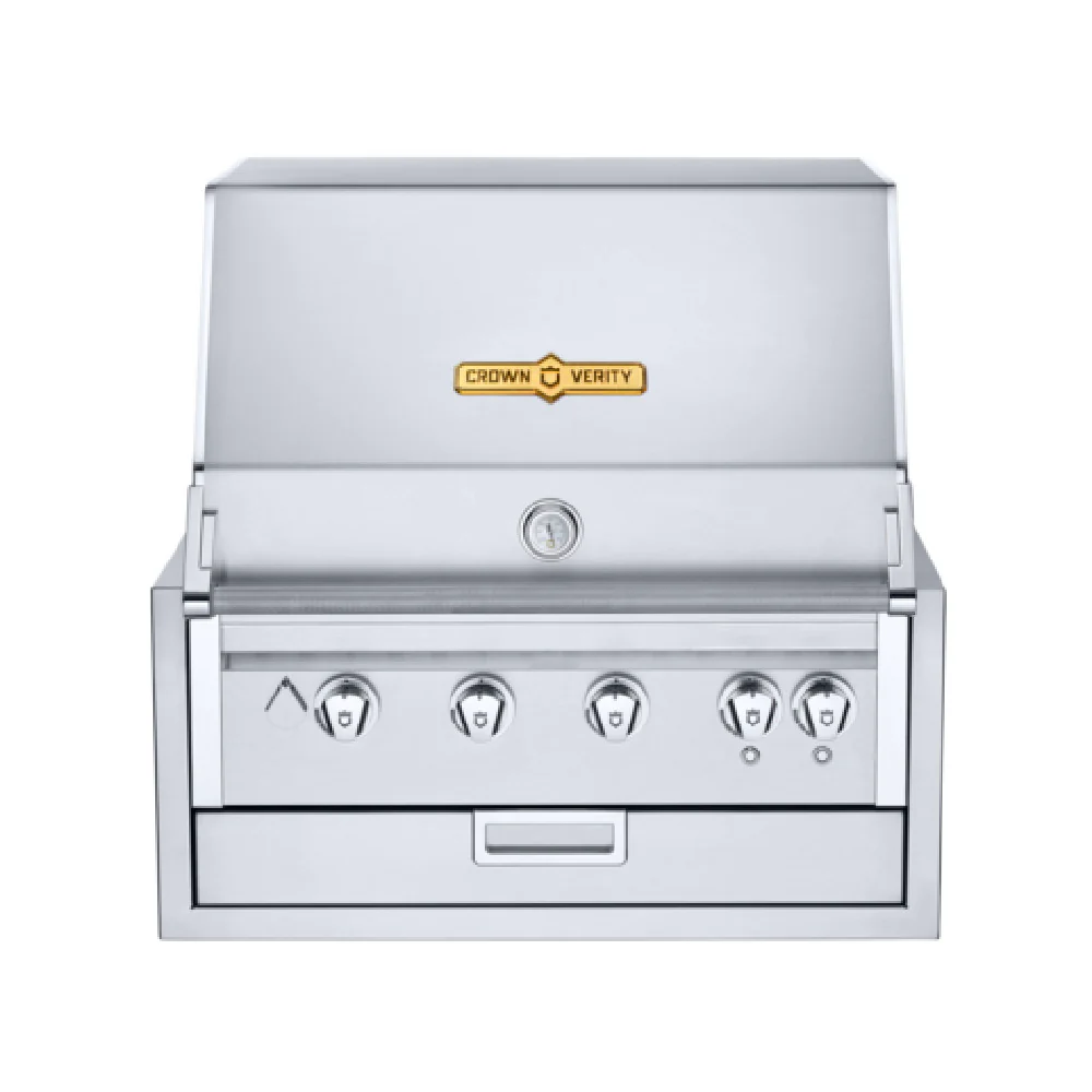 Crown Verity IBI30-LT 35 Inch Built-In Gas Charbroiler Stainless Steel 4 Burners Crown Verity IBI30-LT 35 Inch Built-In Gas Charbroiler Stainless Steel 4 Burners