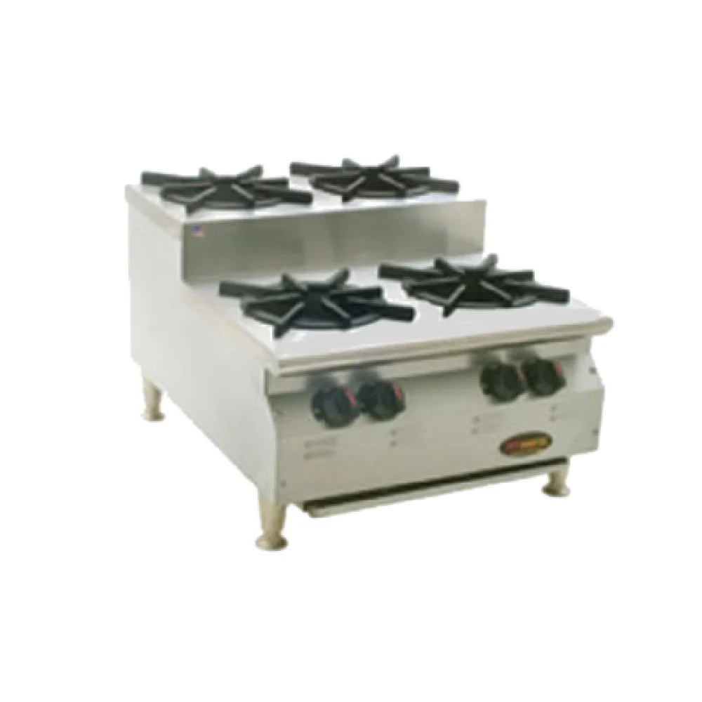 Eagle CLUHP-4-NG-X 24 Inch Gas Hotplate Counter Unit with 4 Burners 100000 BTU