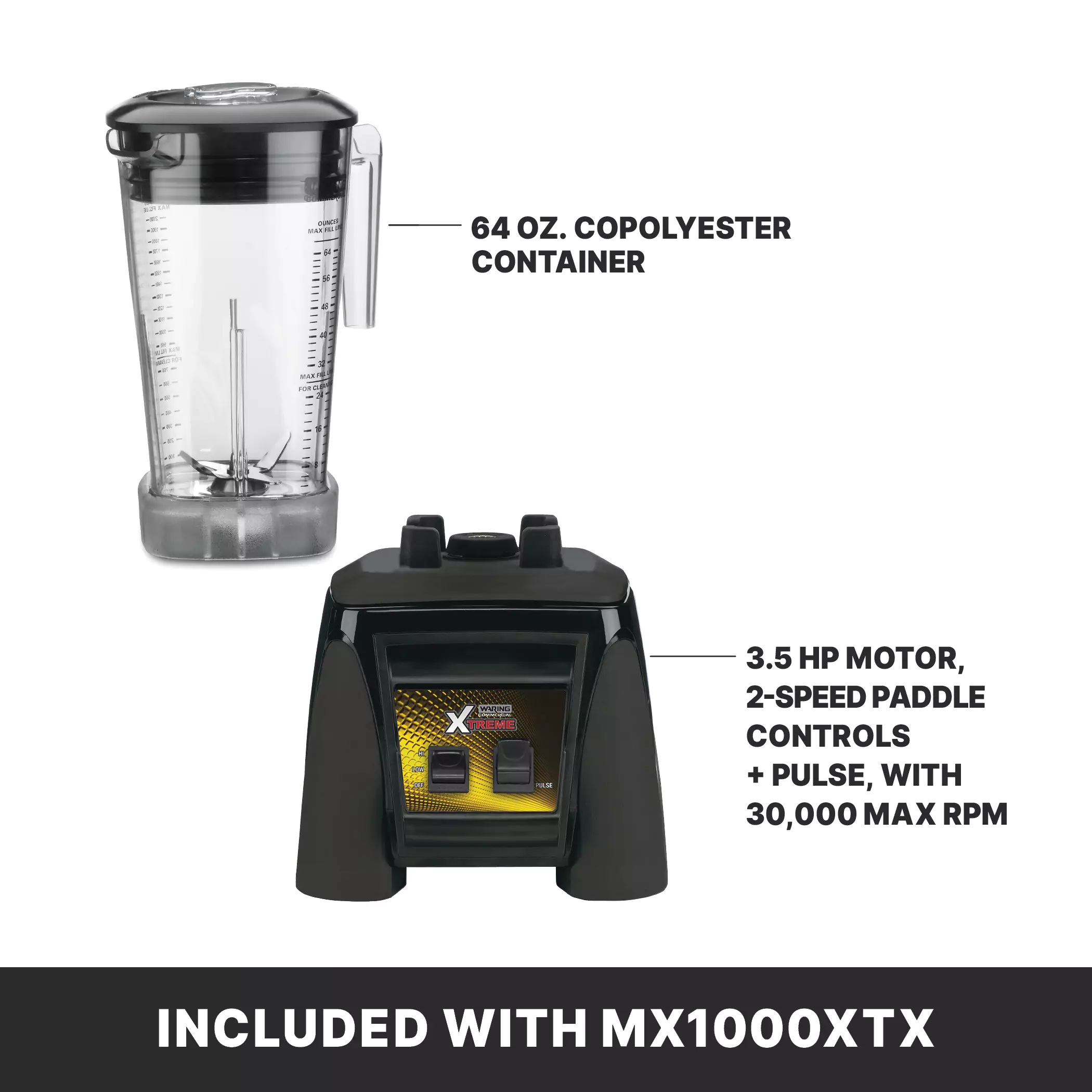 Waring MX1000XTXSEE 68 Oz Copolyester Container Electric Blender Waring MX1000XTXSEE 68 Oz Copolyester Container Electric Blender