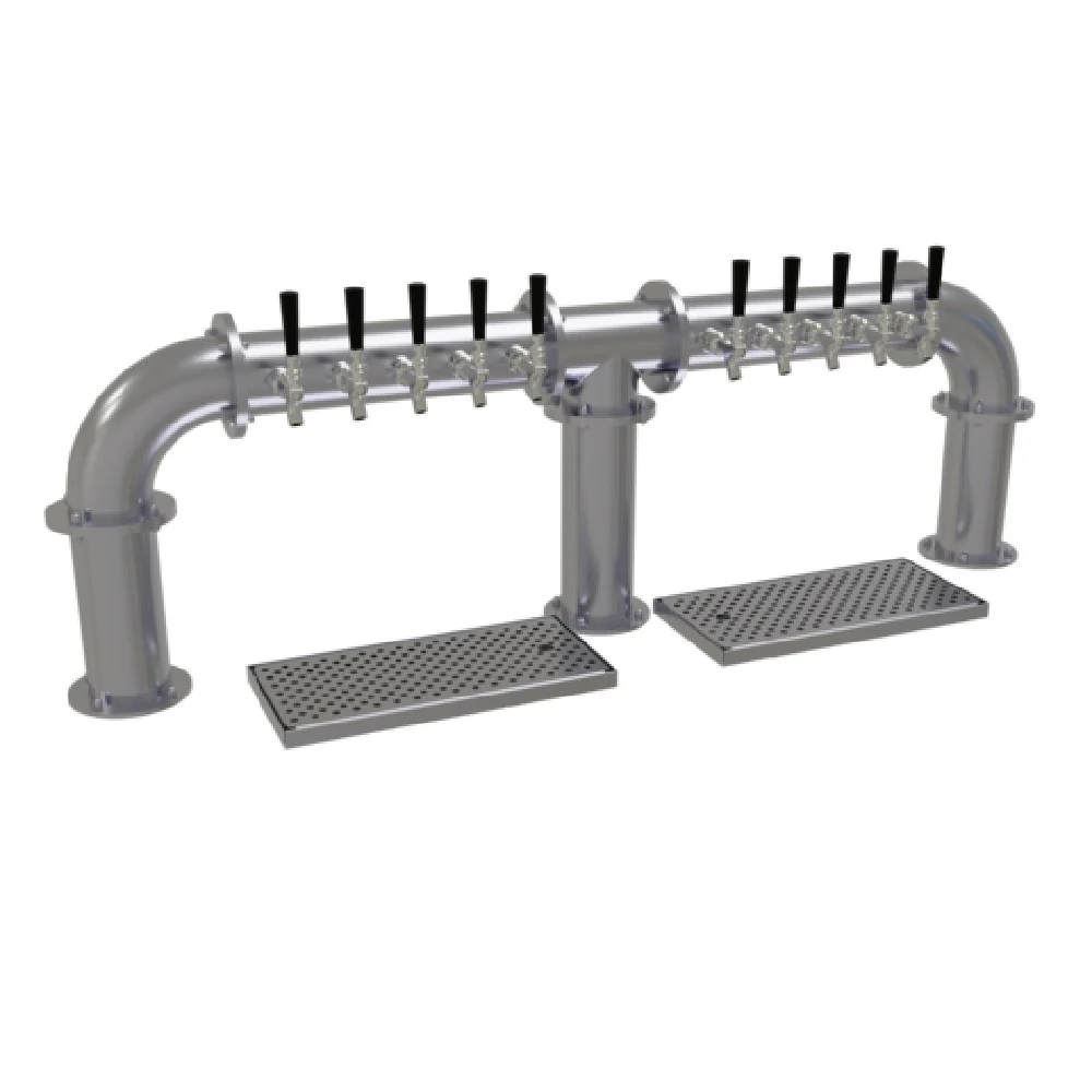 Glastender PB-10-SS 57 Inch Countertop Pipe Bridge Draft Dispensing Tower Stainless Steel with 10 Faucets Glastender PB-10-SS 57 Inch Countertop Pipe Bridge Draft Dispensing Tower Stainless Steel with 10 Faucets