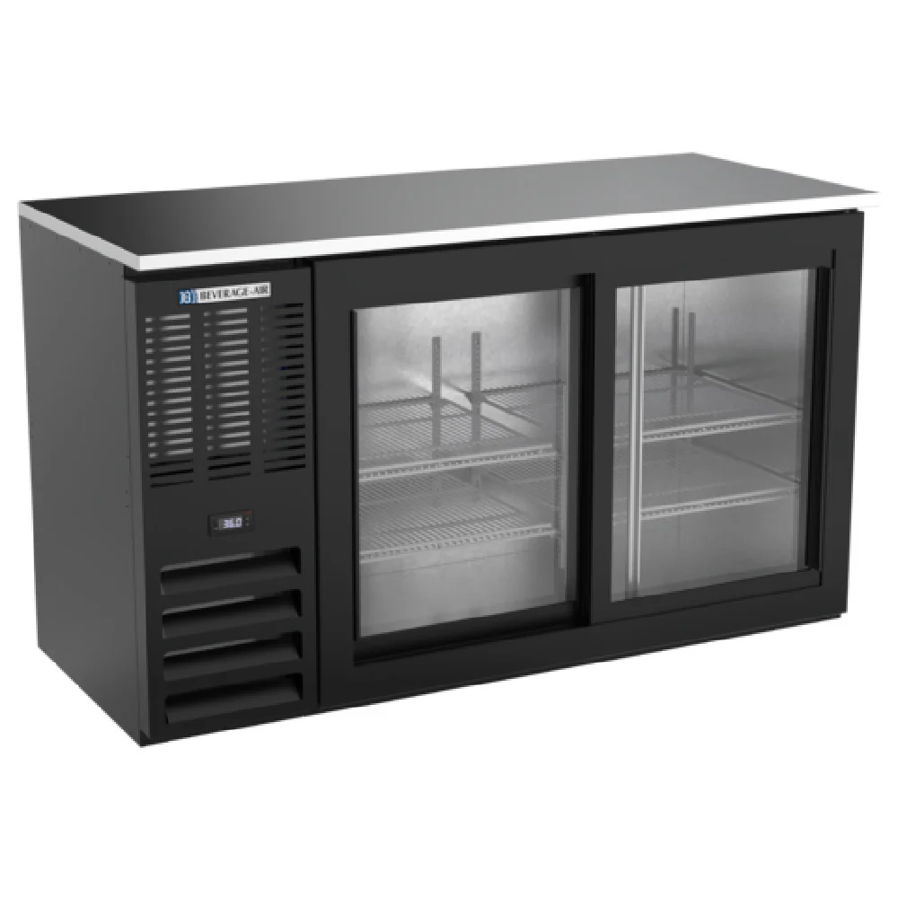 Beverage Air BBN58HC-GS-B Refrigerated Back Bar Storage Cabinet Two-section 58