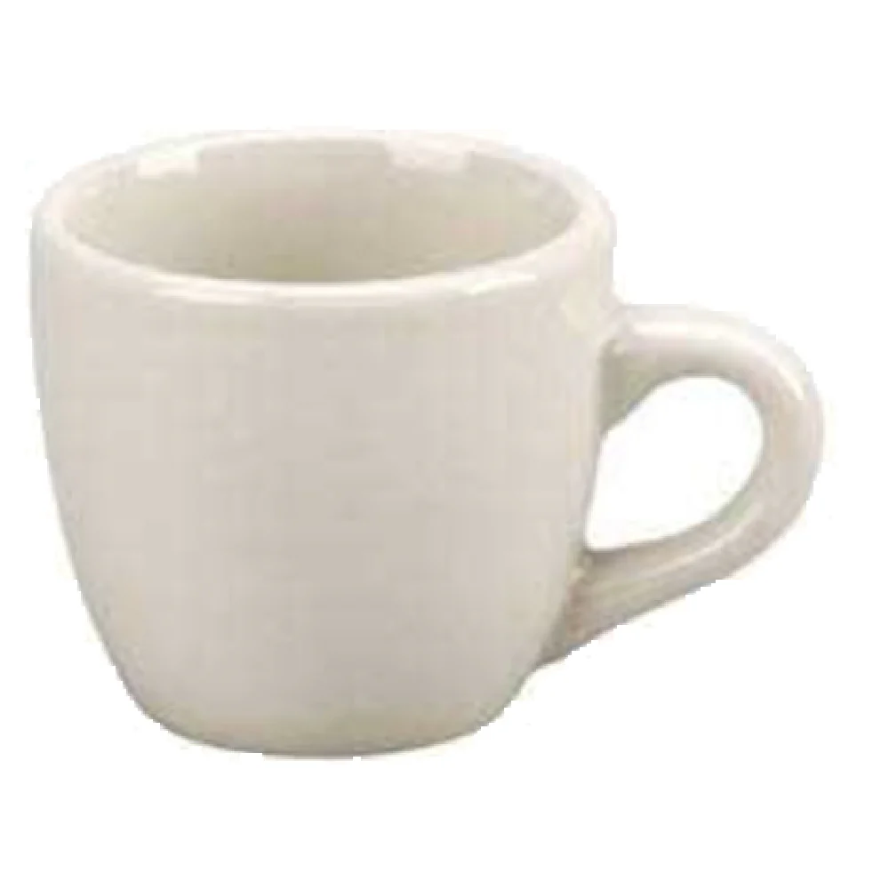 Vertex China VRE-35 3-1/2 Oz A.D. Cup Round With Handle White Ceramic