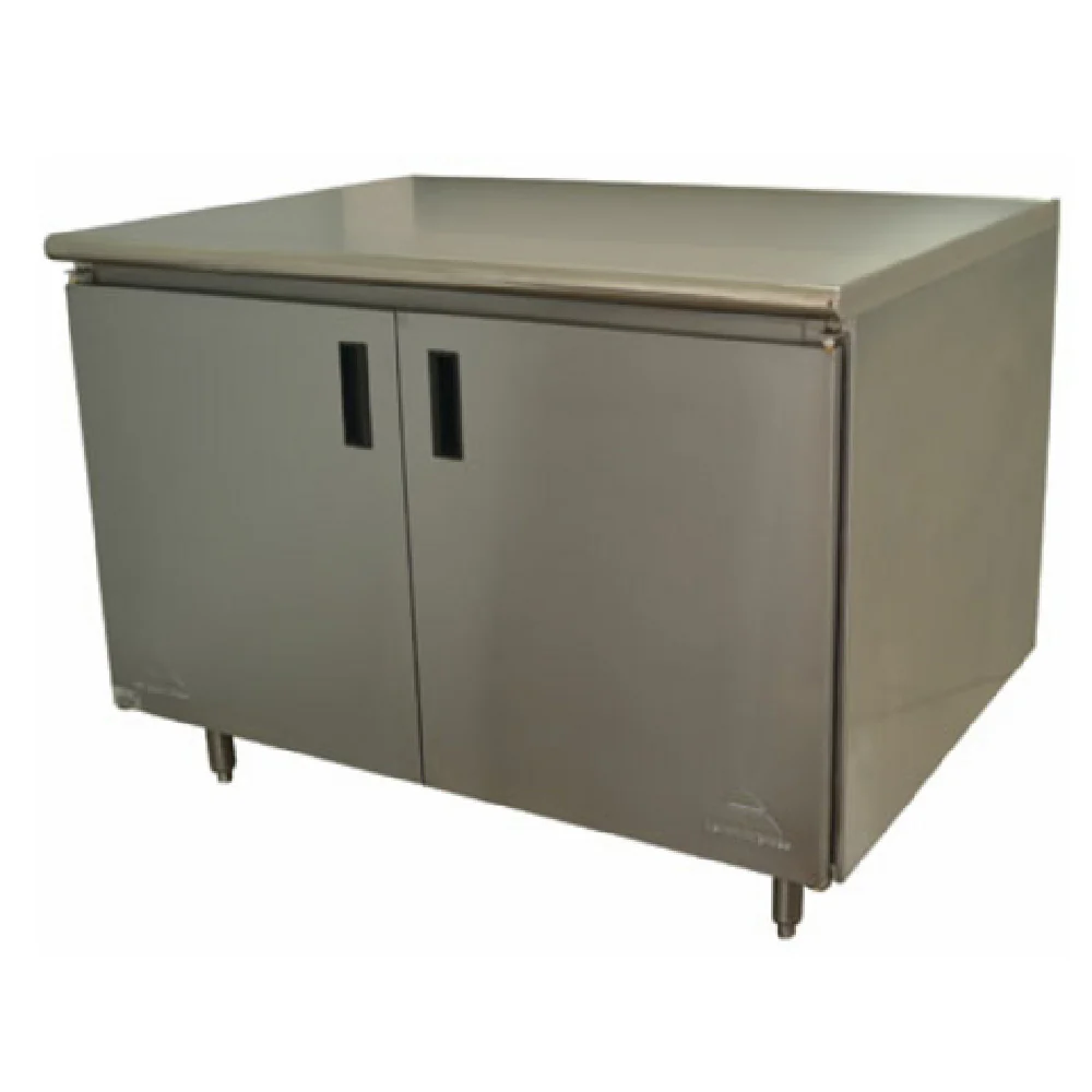 Advance Tabco EHB-SS-304M 48 Inch Cabinet Base Work Table with Hinged Doors
