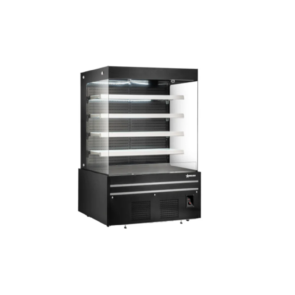 Omcan 48379 60 Inch Open Refrigerated Display 33.9 cu ft stainless steel Black Omcan 48379 60 Inch Open Refrigerated Display 33.9 cu ft stainless steel Black