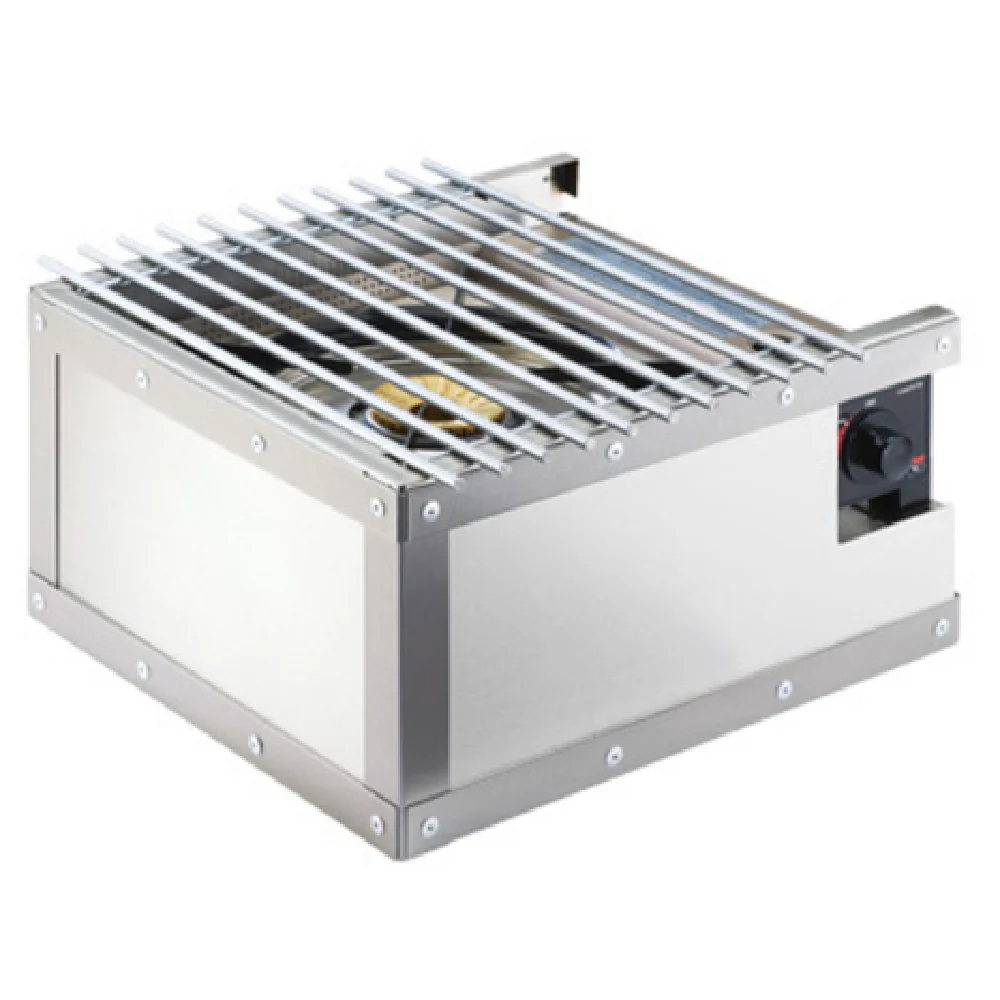 Cal Mil 3390-55 14 Inch Gas Butane Burner Housing Griddle Brushed Stainless Steel