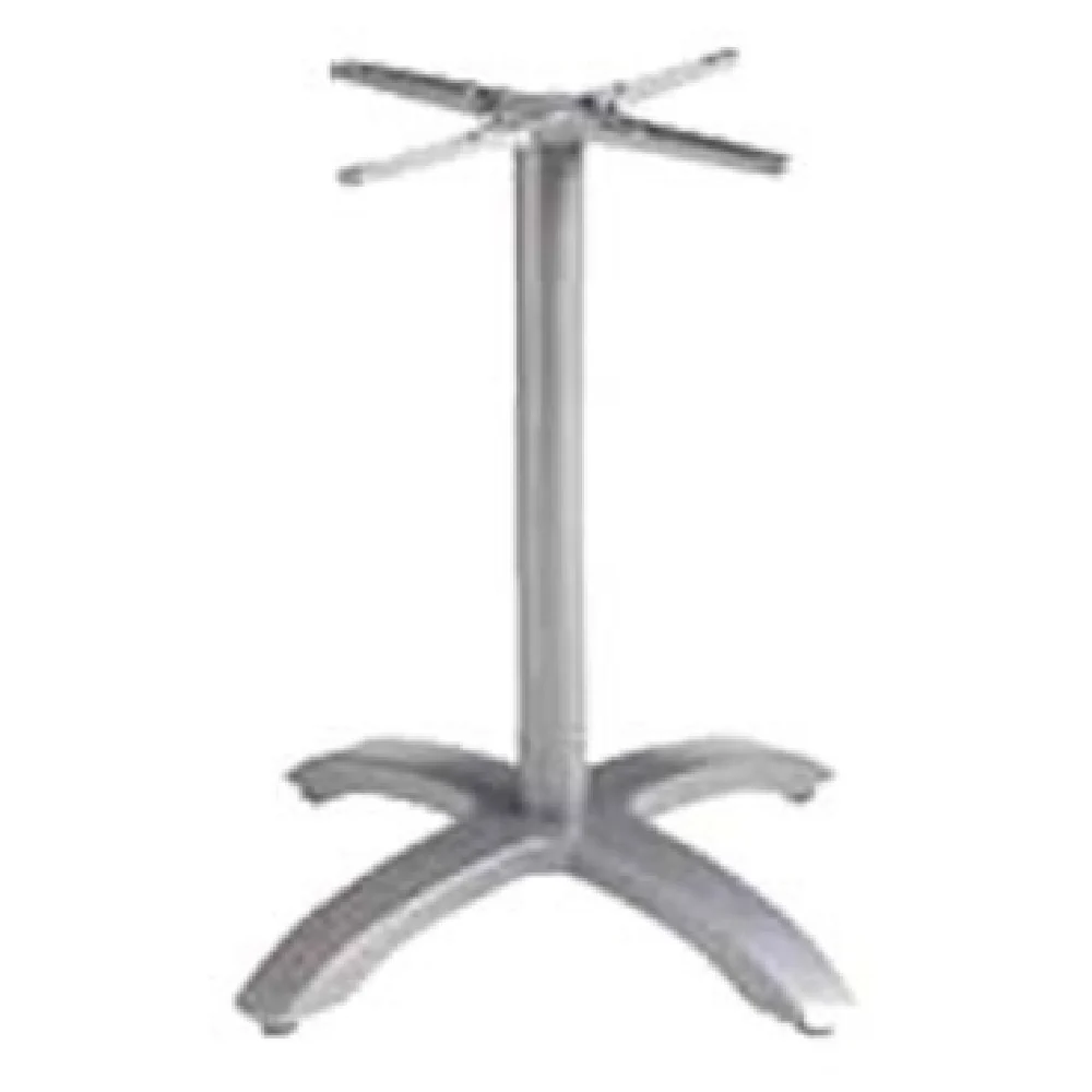 Grosfillex US740009 26 Inch Eco-Fix Central Base Table Base Aluminum Designed for Indoor Outdoor Use