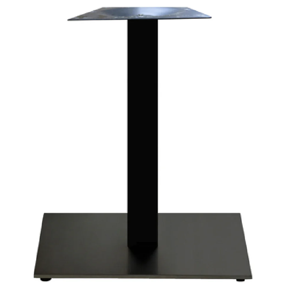 Grosfillex US504017 22 Inch Table Base Square Dining Aluminum Black Powder Coat