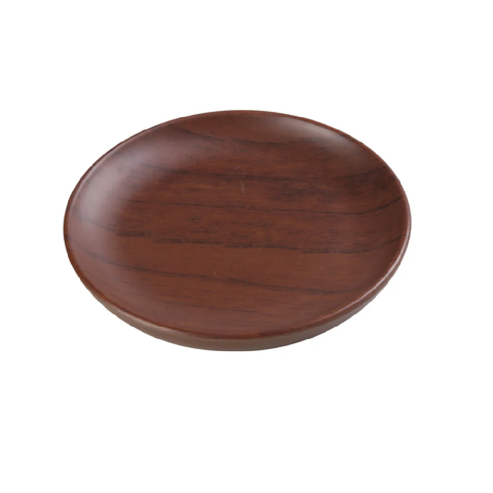 Yanco WL-104 4-3/4 Inch Diameter Round Plate with Wood Grain Look Melamine