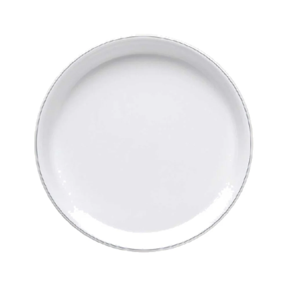 GET Enterprises D1110L-W 10 Inch Plate Round Coupe Melamine White and Black Trim GET Enterprises D1110L-W 10 Inch Plate Round Coupe Melamine White and Black Trim