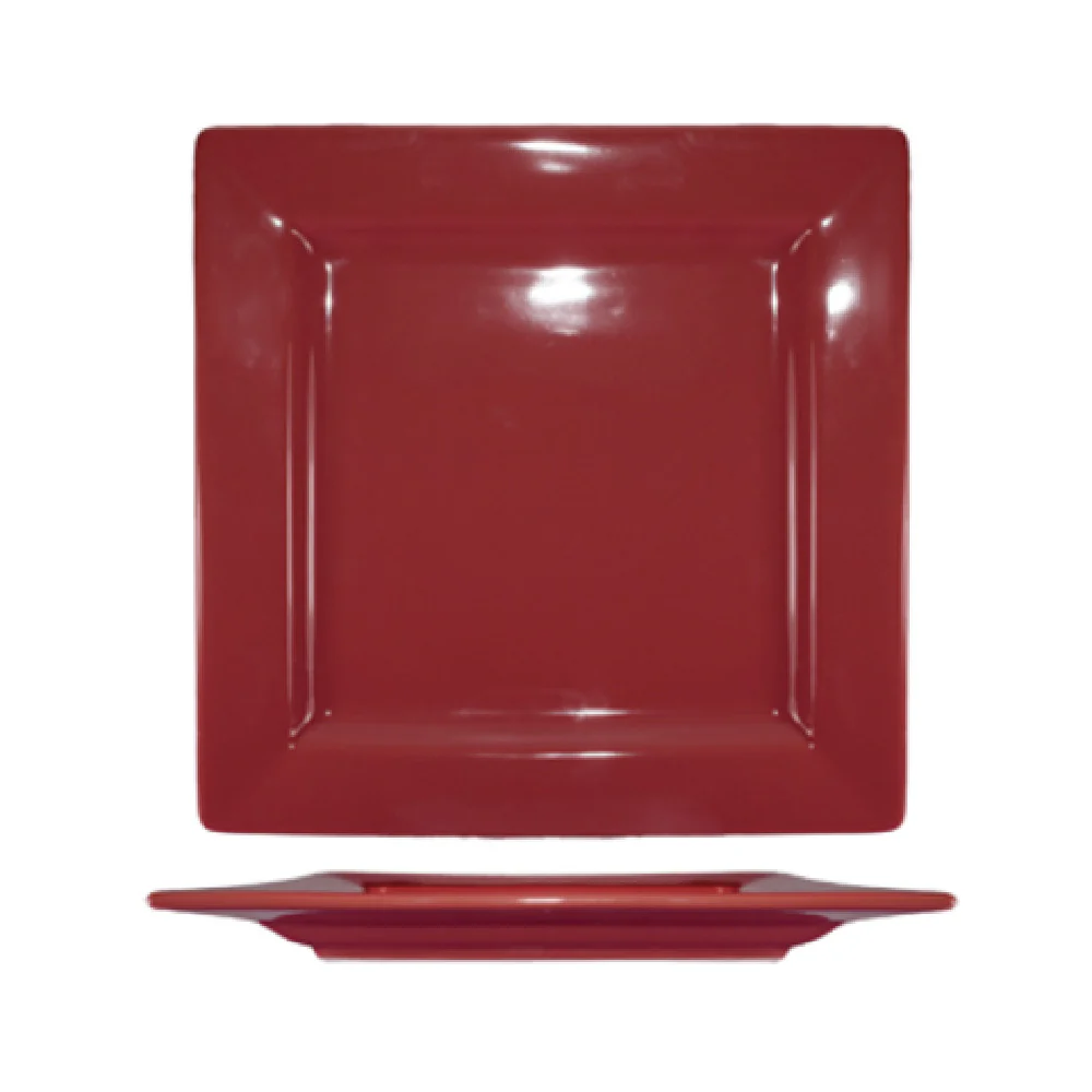 International Tableware EL-40-RH 12 Inch Square Plate Rolled Edge Porcelain International Tableware EL-40-RH 12 Inch Square Plate Rolled Edge Porcelain