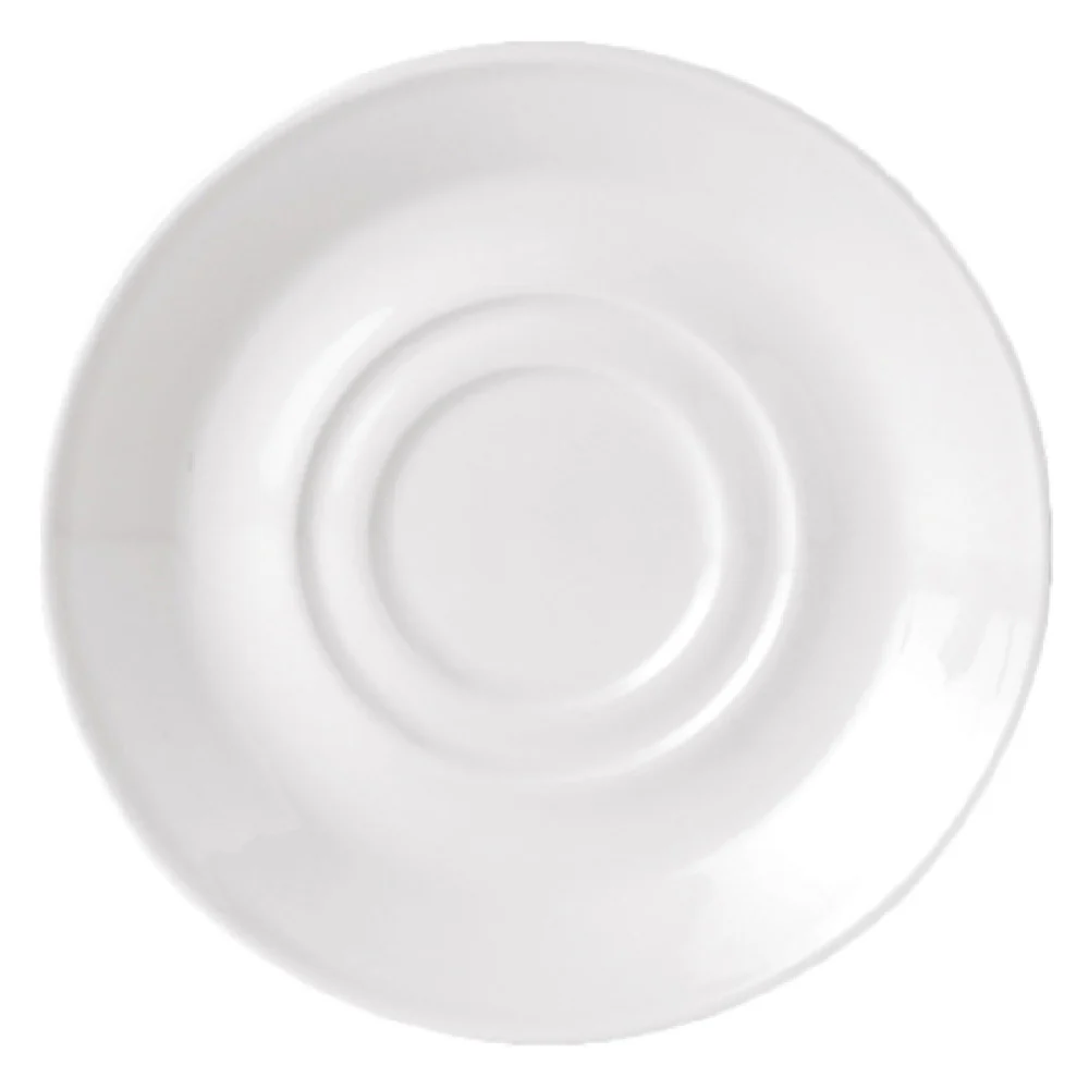 Steelite 11010225 6.5 Inch Double Well Saucer Round Alumina Vitrified China