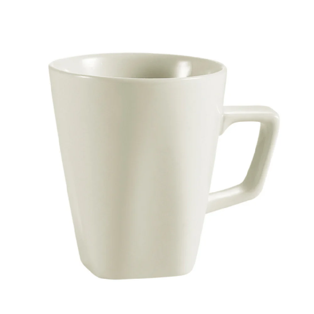 CAC China RE-1705 5 Oz Square Mug Ceramic Dishwasher Oven Microwave Safe
