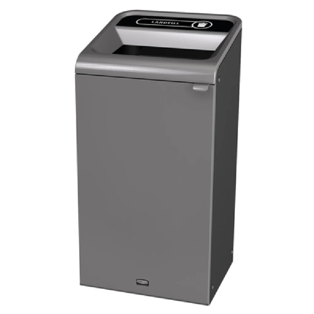Rubbermaid Commercial Products 1961621 19 Inch Decorative Recycling Container Steel Gray Rubbermaid Commercial Products 1961621 19 Inch Decorative Recycling Container Steel Gray