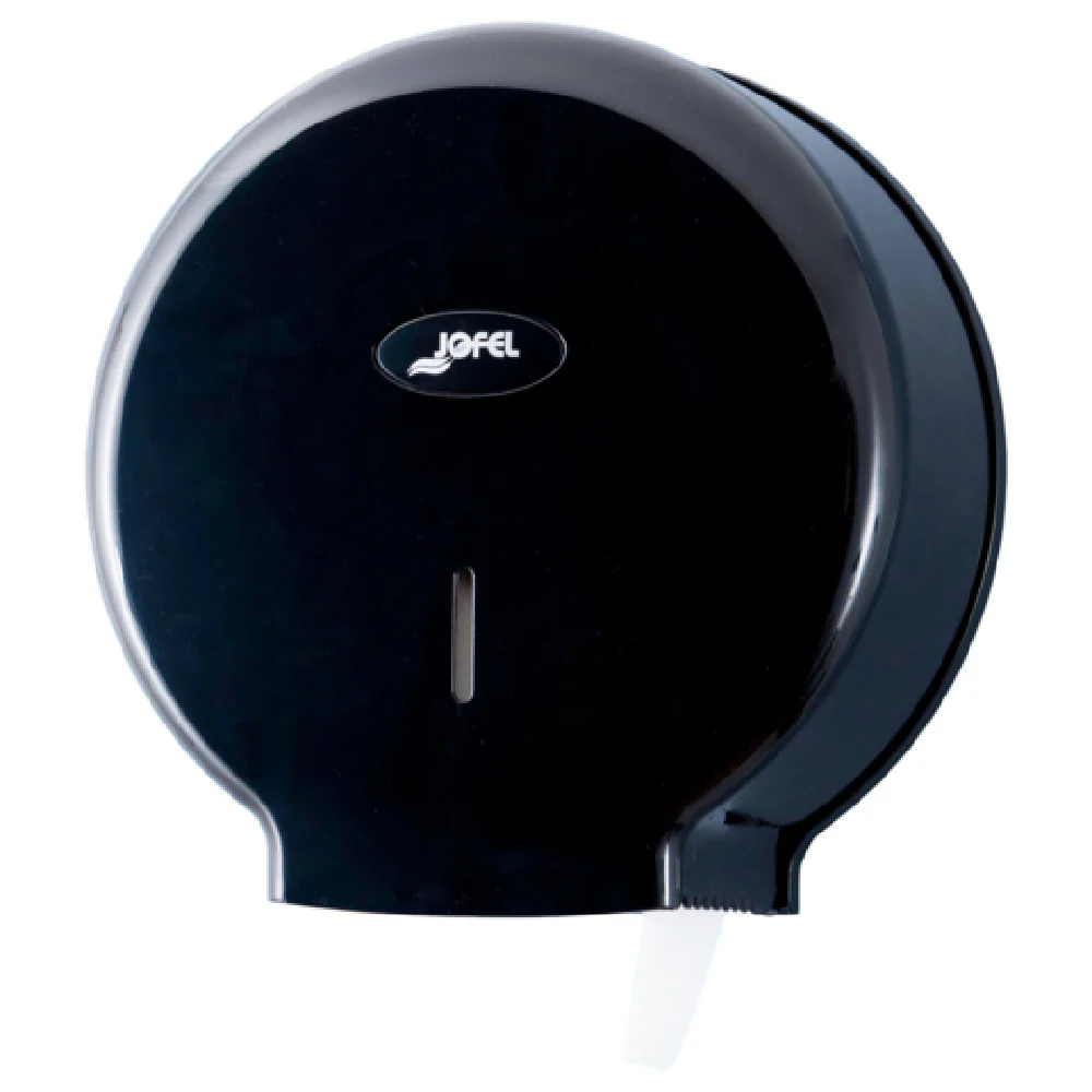 San Jamar R6100BK 13 Inch Toilet Tissue Dispenser with Key Lock Plastic Black