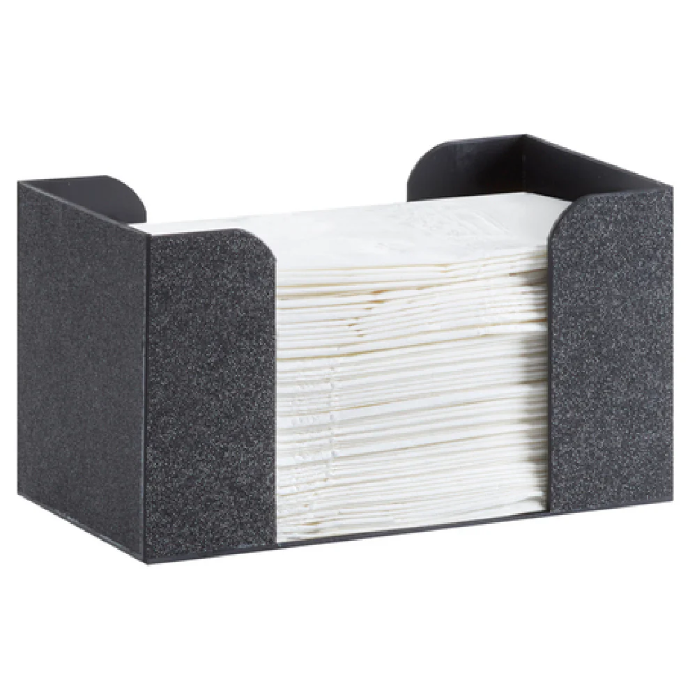 Cal Mil 3693-13 9 Inch Rectangular Napkin Holder Black ABS Plastic