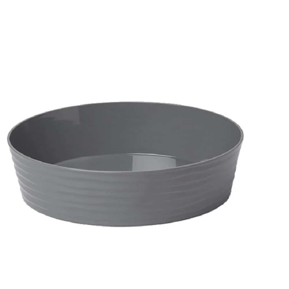 American Metalcraft B12G 118 Oz Round Serving Bowl Gray ABS Plastic