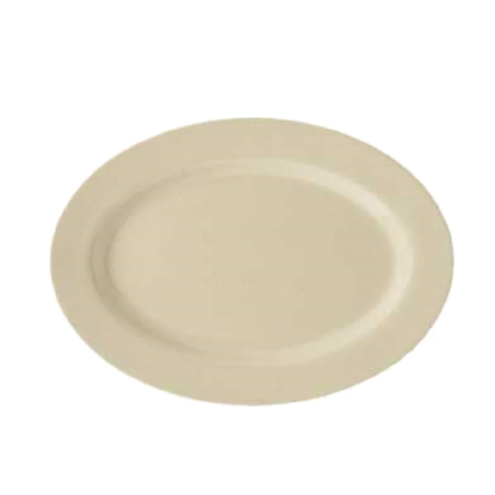 GET Enterprises M-4010-S 16-1/4 Inch Oval Platter Break-resistant Melamine Beige