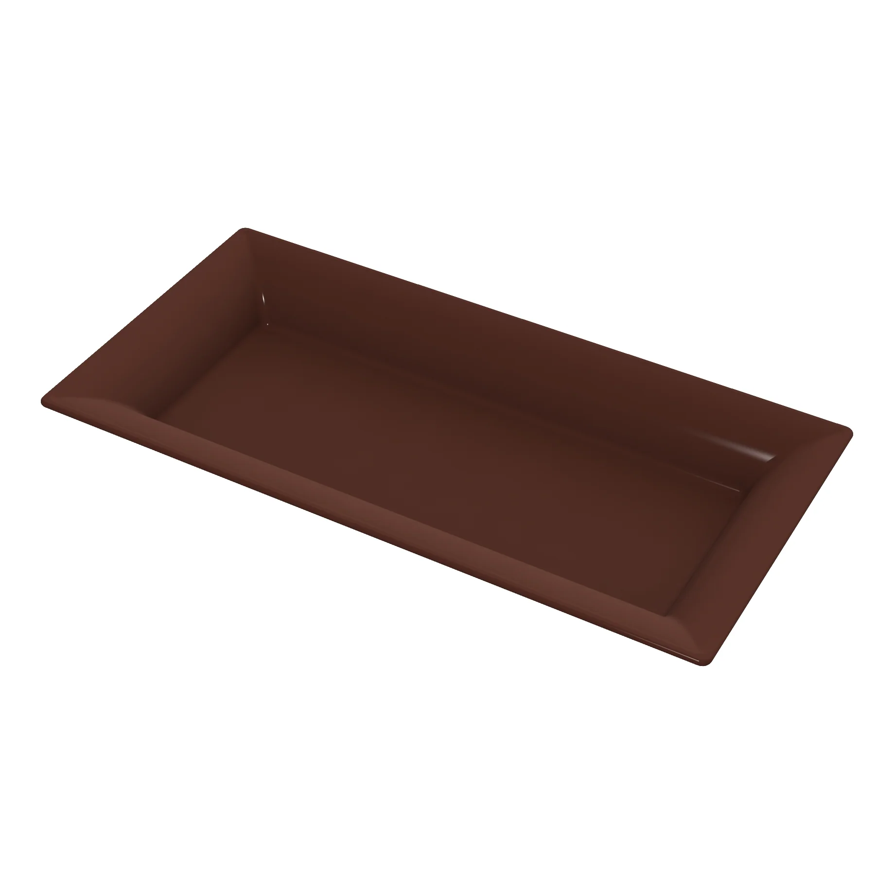 Tablecraft CW2100BR 9 Inch Cold Platter Rectangle with Duracoat Aluminum Brown Finish