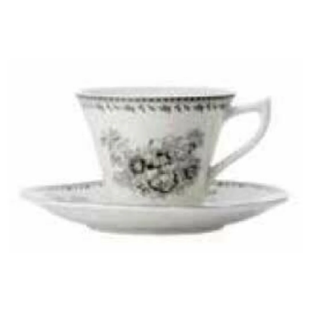 1880 Hospitality L6703068520 6 Oz Teacup Grey Floral Porcelain with Handle
