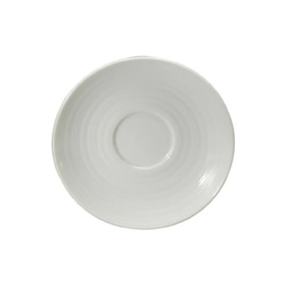 1880 Hospitality R4570000505 4-1/16 Inch Diameter Round Saucer Porcelain Embossed Bright White