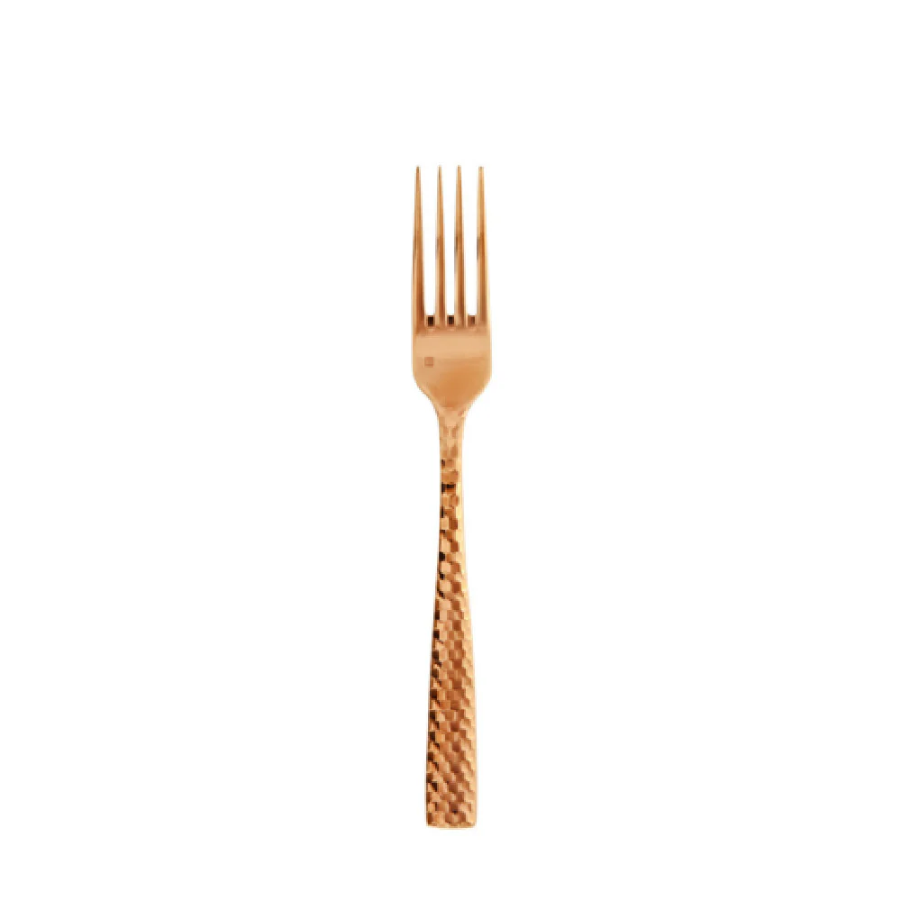 Fortessa 1.4.102.FC.002 8 Inch Table Fork With Lucca Faceted Finish Stainless Steel