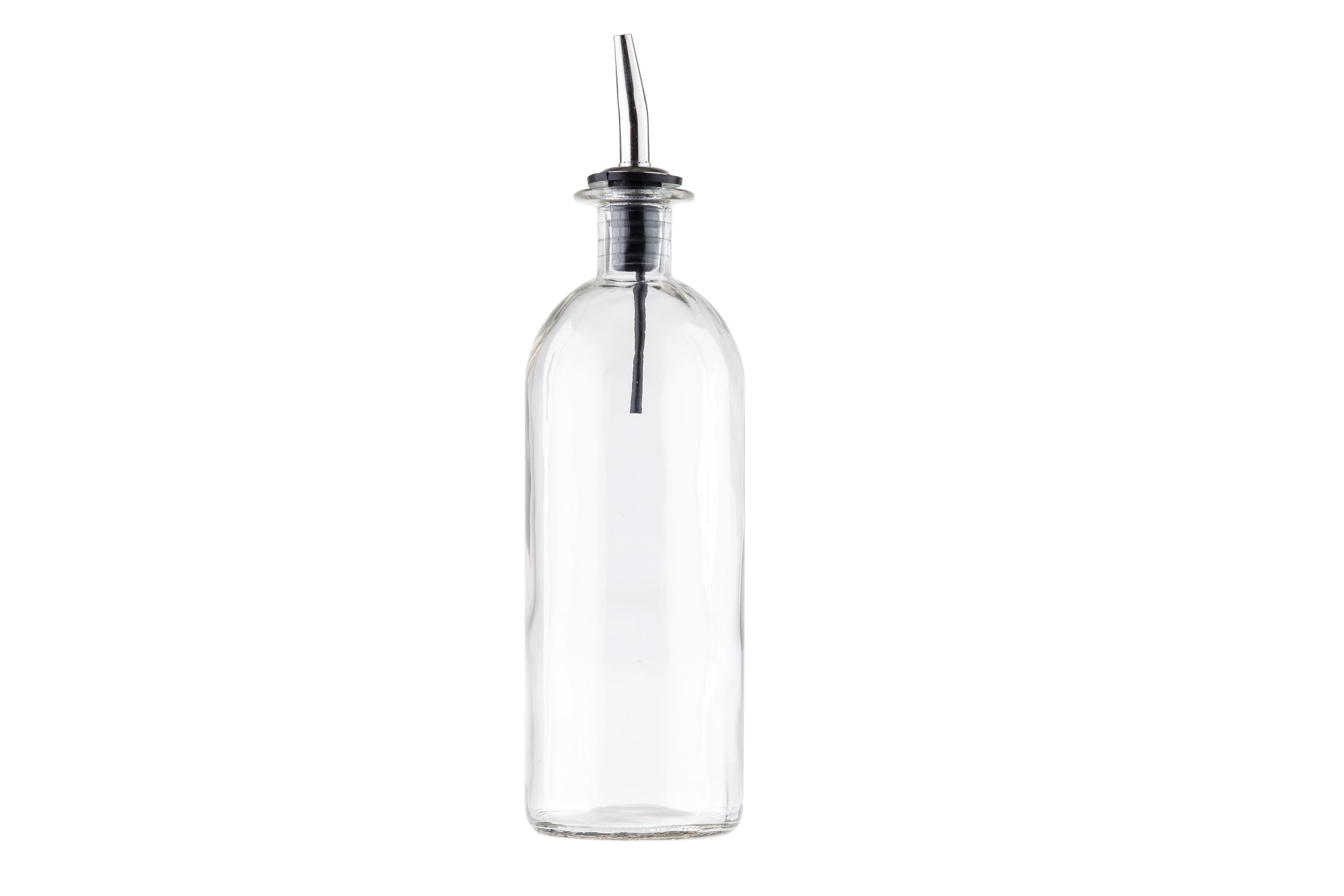 Tablecraft 10375 18 Oz Oil and Vinegar Bottle with Stainless Steel Pourer Glass Tablecraft 10375 18 Oz Oil and Vinegar Bottle with Stainless Steel Pourer Glass