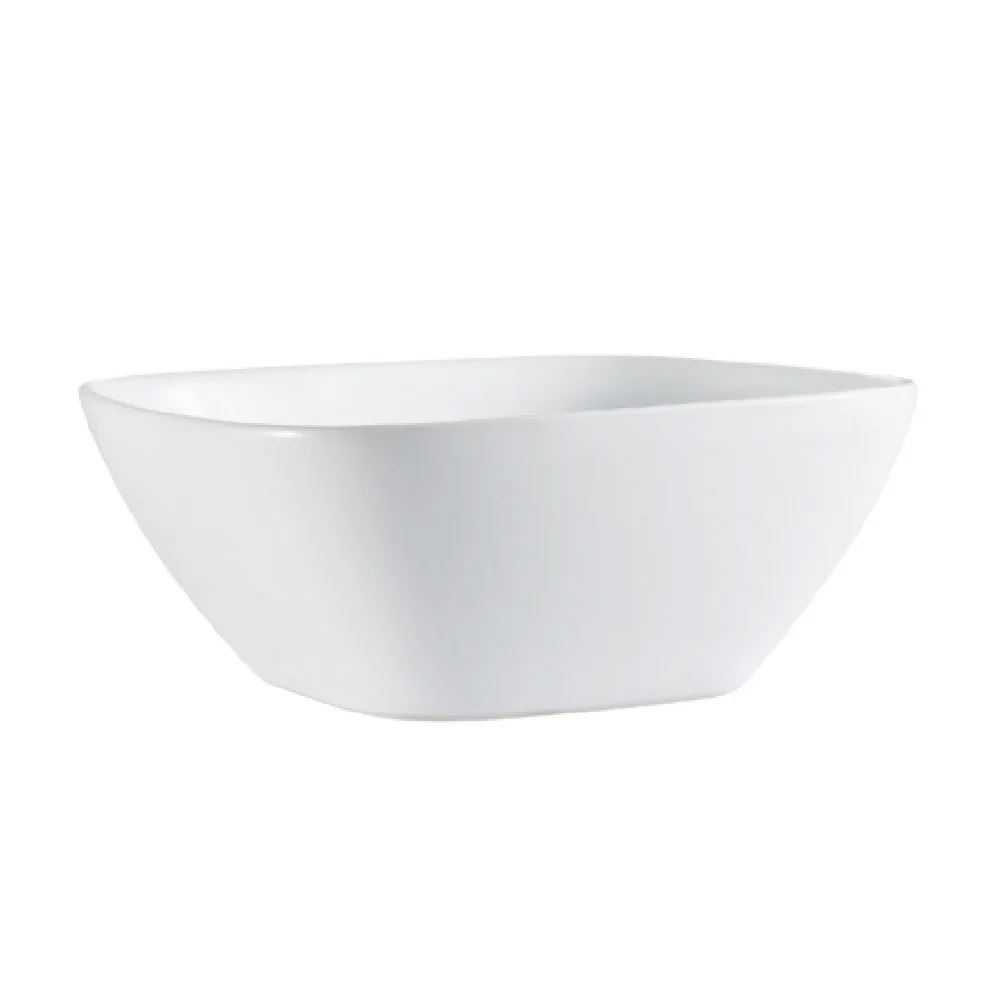 CAC China MX-SQ11 2-3/4 Quart Square Catering Bowl Porcelain Super White