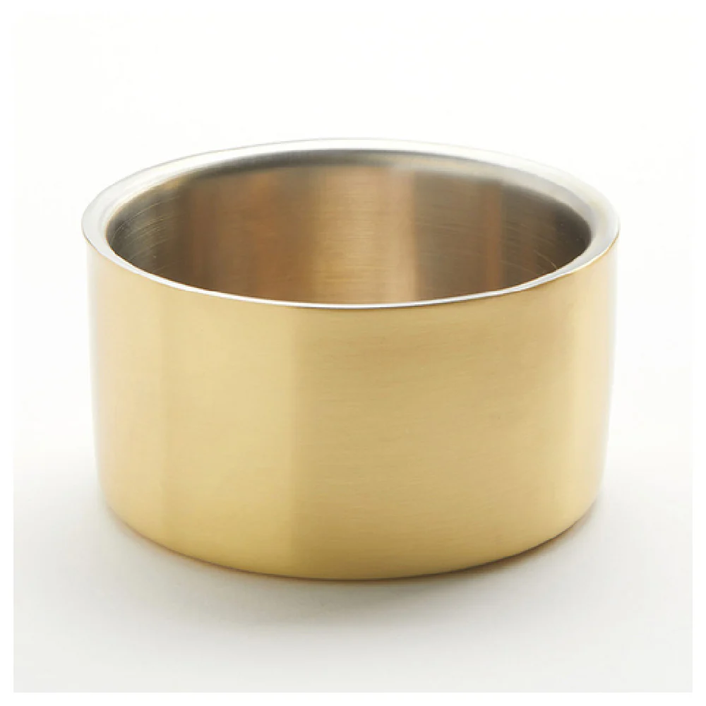 American Metalcraft GW4 17 Oz Bowl Double Wall Stainless Steel Satin Gold Finish