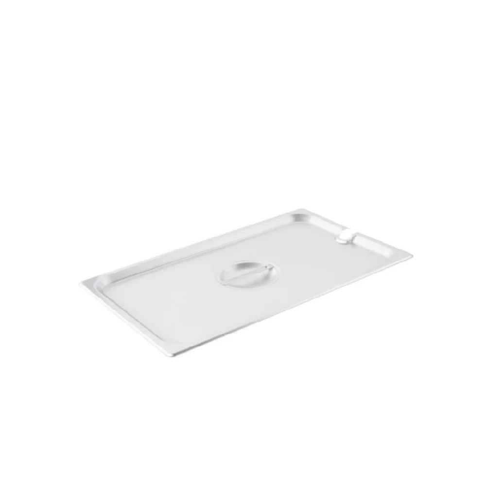 CAC China SPCN-F Full-size Notched Steam Pan Cover With Handle Stainless Steel